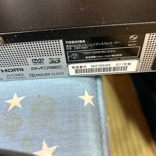 東芝　Blu-rayレコーダー