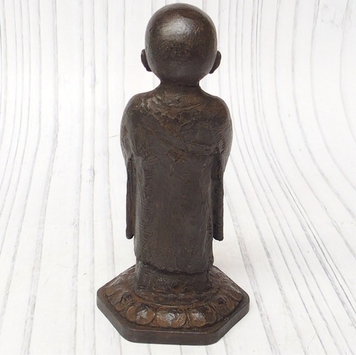 友沢正彦 祈り 21cm 仏像 地蔵菩薩 合掌地蔵 ブロンズ像 彫刻 友沢正彦