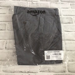 W138 未着用　Amazon essentials メンズ パンツ 28W×2828L グレー ストレート シンプル  の画像