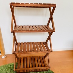 【山善】木製4段ラックの画像