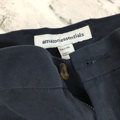 W139 未着用 Amazon essentials メンズ パンツ 28W×28L ネイビー ストレート シンプル アマゾンの画像