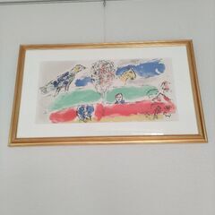 シャガール緑の河(リトグラフ)