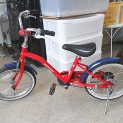 子供用自転車 16インチ  赤×青 子ども用自転車 ジュニアサイクル あさひ イノベーションファクトリー アサヒ ASAHI 札幌 西野店の画像