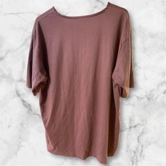 GU ドライポンチ クルーネックTシャツ XL ブラウン系 メンズの画像