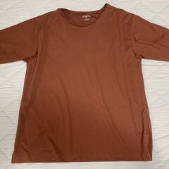 GU ドライポンチ クルーネックTシャツ XL ブラウン系 メンズの画像