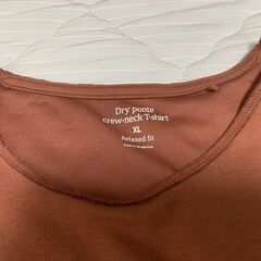 GU ドライポンチ クルーネックTシャツ XL ブラウン系 メンズの画像