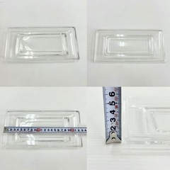 直接引き取り5%OFF　ガラス食器まとめて合計21枚セット ガラス ガラス器 取り皿 角皿 サラダボウル 食器 一般家庭用品 厨房小物 中古 602296の画像