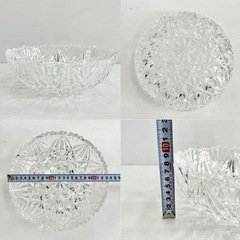 直接引き取り5%OFF　ガラス食器まとめて合計21枚セット ガラス ガラス器 取り皿 角皿 サラダボウル 食器 一般家庭用品 厨房小物 中古 602296の画像