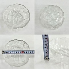 直接引き取り5%OFF　ガラス食器まとめて合計21枚セット ガラス ガラス器 取り皿 角皿 サラダボウル 食器 一般家庭用品 厨房小物 中古 602296の画像