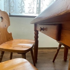 パイン材　カントリー　
ダイニングセットの画像