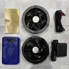 40V ファンバッテリー 6段階風力調節 日本製モーター 90mmPSE認証済 ファンバッテリーセット 空調作業服 空調服 の画像