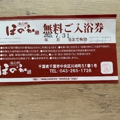 湯の郷ほのか 蘇我　入浴券&フルセット