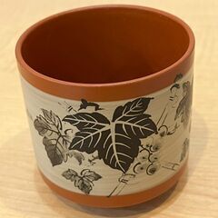 葡萄柄の湯のみと茶托　10客セット　計20個の画像