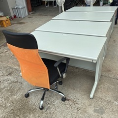 事務机　オフィス　事務用品　イス付き