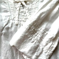 綿麻混七部丈ブラウスの画像