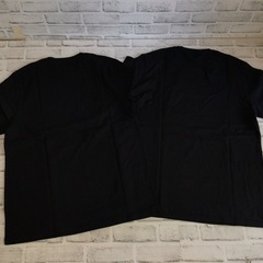 W146 未着用 Amazon essentials 半袖 Tシャツ 2枚組 XSサイズ ブラック クルーネック 無地 シンプル アマゾン 現状品の画像
