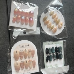 ネイルチップ Lサイズ4点セット