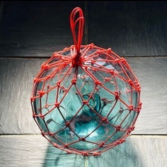 ガラス玉 浮き玉 ビン玉 ブイ アンティーク オブジェ 25cm