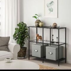 IKEA ヴィットショー　ガラス棚　ラック　イケア