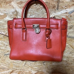 MICHAEL KORS オレンジ レザーショルダーバッグ