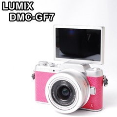 LUMIX DMC-GF7 ピンク ミラーレス一眼 自撮り Wi...