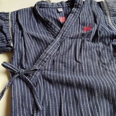 値下げしました！【110サイズ】子供用甚兵衛　浴衣　着物の画像