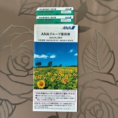 全日空優待券冊子と株主優待番号ご案内書2枚