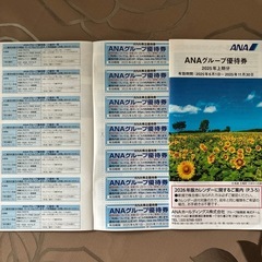 全日空優待券冊子と株主優待番号ご案内書3枚の画像