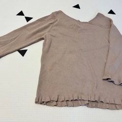 【NICE CLAUP】アシンメトリーサマーニットトップスの画像