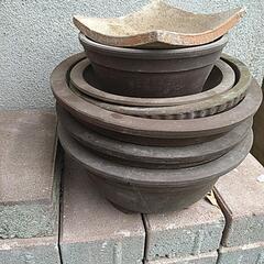 陶器の植木鉢の画像