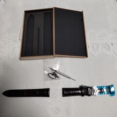 時計バンド20ｍｍ　本革ブラック