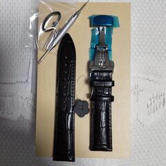 時計バンド20ｍｍ　本革ブラックの画像