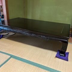 和風　座卓　黒檀