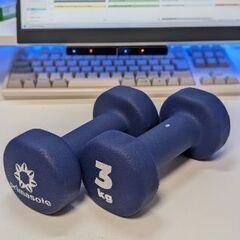 プリマソーレ カラー ダンベル 2個セット 3kg コーティング...