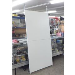 突っ張り マガジンラック 幅90cm ホワイト パーテーション 間仕切り ディスプレイラック ☆ 札幌市 北区 屯田 の画像