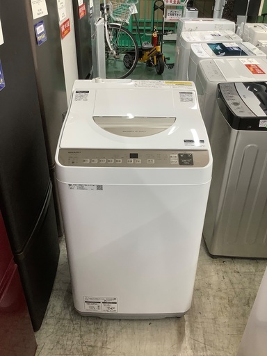 安心の1年保証付き！！　SHARP  5.5kg縦型洗濯乾燥機　ES-T5FBK-N  2022年製