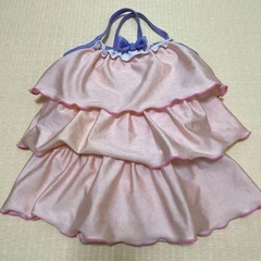 女の子用水着 ピンク 水玉 フリル 80サイズ
