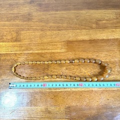 vintage レトロ ネジ式 琥珀色 コスチュームジュエリー ネックレスの画像