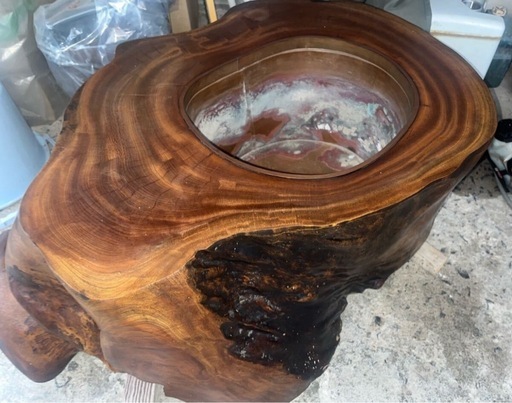 囲炉裏テーブル 長火鉢　木製 アンティーク ヴィンテージ　昭和レトロ 囲炉裏テーブル 囲炉裏 火鉢 ヴィンテージ アンティーク 昭和