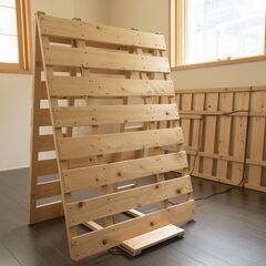 【値下げ6/11 update】国産檜スノコダブルベットの画像