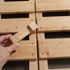 【値下げ6/11 update】国産檜スノコダブルベットの画像