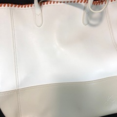 元町キタムラ　ホワイト　トートバッグ