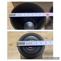 【値下げ】【新品未使用】美濃焼　金彩　焼酎カップペア　陶器の画像