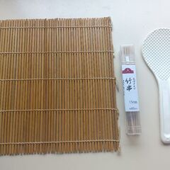 【無料】巻き簀　竹串　しゃもじ(エンボス加工)