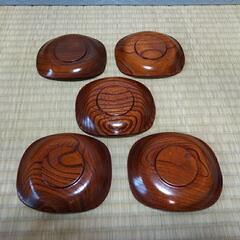 綺麗な漆器小皿5枚セットの画像