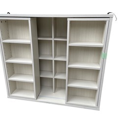 極美品 ニトリ スライド本棚 テイルI ホワイトウォッシュ