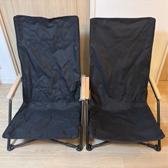 フィールドチェア ハイバック ローチェア 黒 ２脚セット 新品 ...