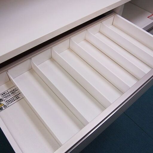 良品 ニトリ リガーレ 食器棚 ホワイト ダストボックス 幅140cm 高さ201cm 奥行46cm EA08