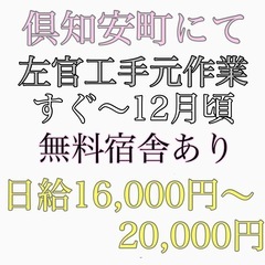 北海道倶知安町にて左官工手元作業員募集