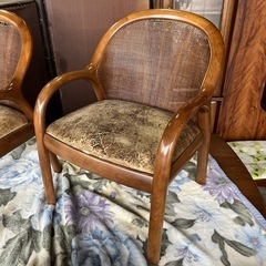 カリモク　シングルラタンソファ　6脚セット　木製　レザー